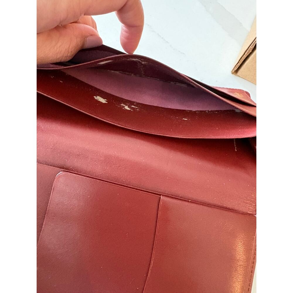 SOLD - Cartier Paris Must de Cartier Burgundy Leather Long Wallet - Picture 5 of 10
